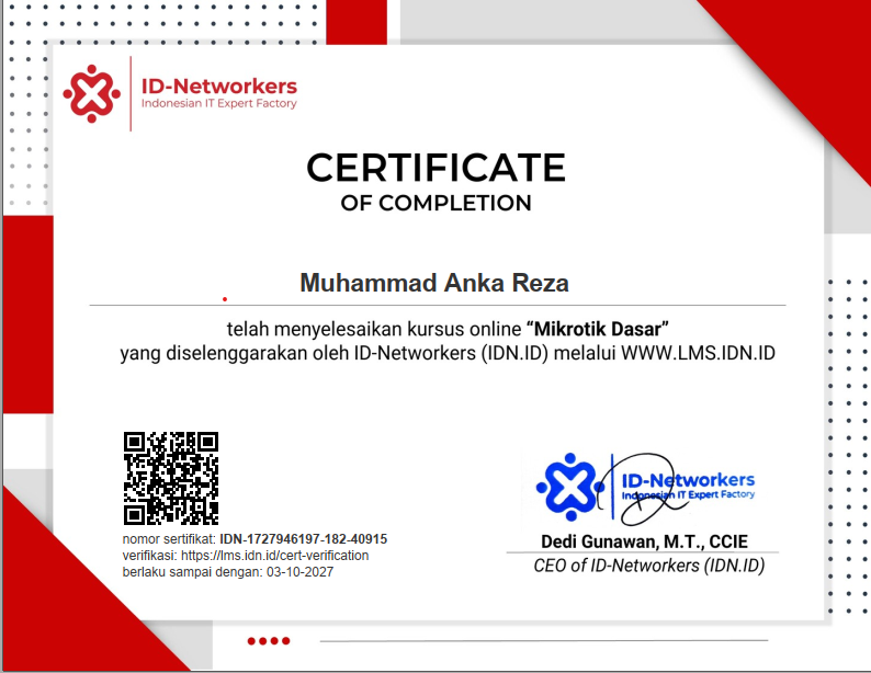 Network Certificate